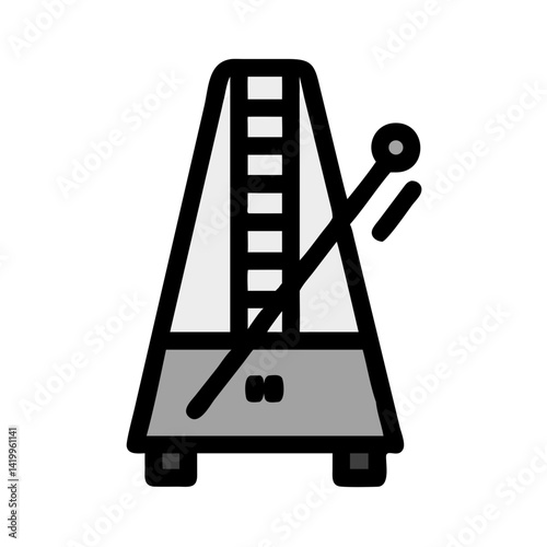 Metronome Icon Representing Tempo-Keeping Tool for Music Practice and Rhythm Control