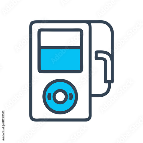 MP3 Player Icon Representing Portable Audio Device for Music Playback and Entertainment photo