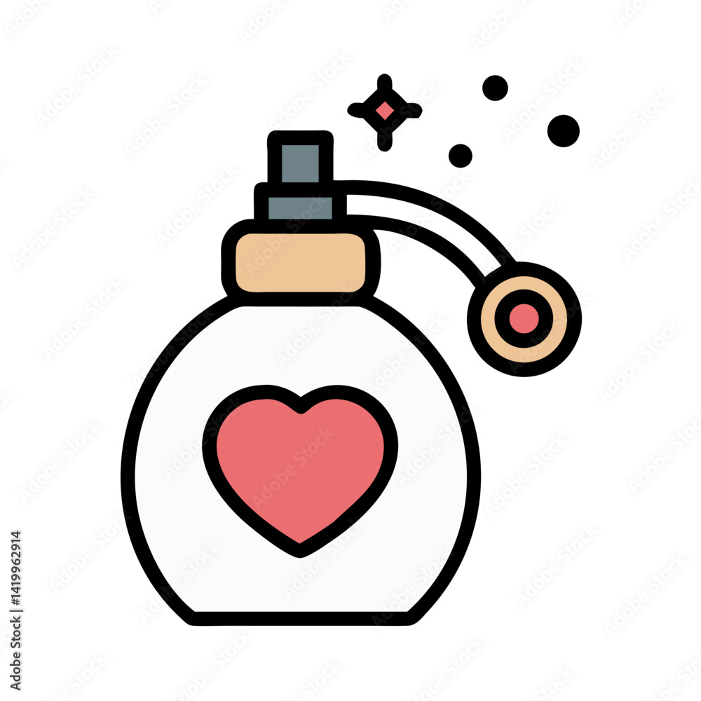 Perfume Bottle Icon Representing Romantic Fragrance and Elegant Scent for Special Occasions Perfume Bottle Icon Representing Romantic Fragrance and Elegant Scent for Special Occasions