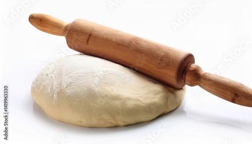 rolling pin and dough