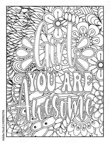 Womens Day Quotes Coloring Pages. hand drawn alphabet