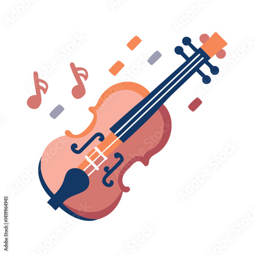 Violin Icon Representing Wedding or Reception Music and Romantic Ceremony Performance