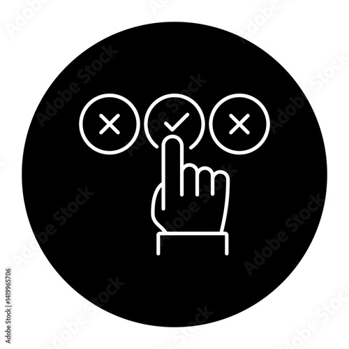 User Preferences Icon. Personalized Choice, User Input, and Patient Selection Symbol
