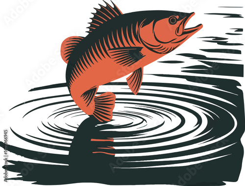 vector illustration of a fish