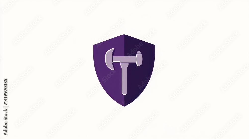 Shield with Hammer, Protection Concept Shield with Hammer, Protection Concept