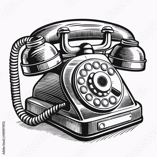 old phone isolated
