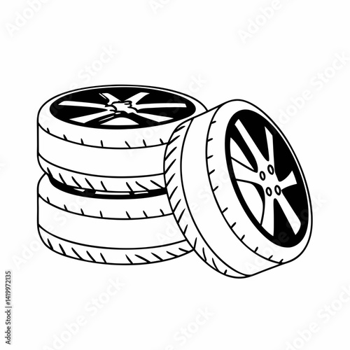 car wheel and tires