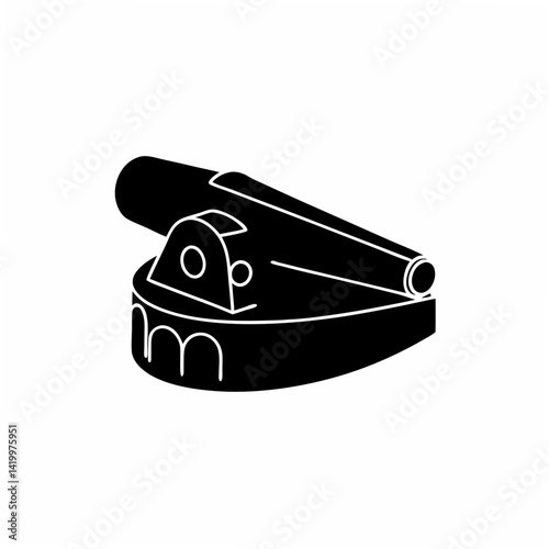 creative Silhouette Crucible Icon Vector Illustration