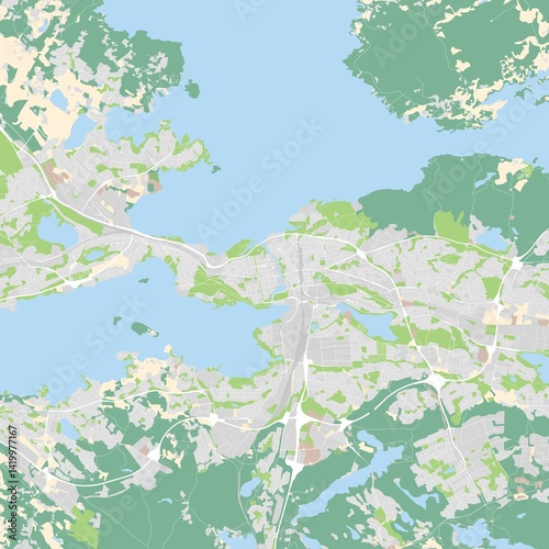 City map of Tampere, Finland