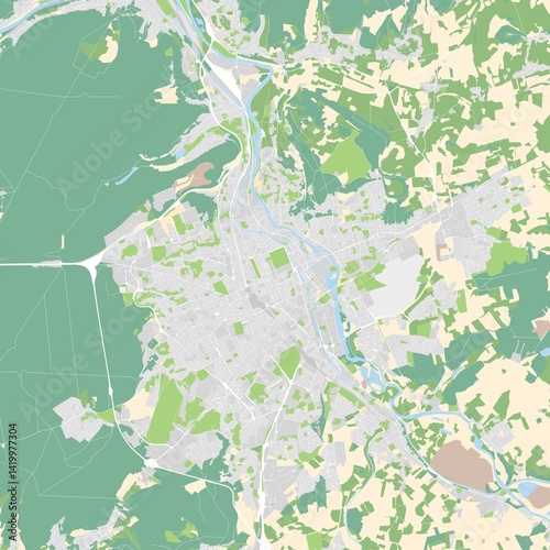 City map of Nancy, France