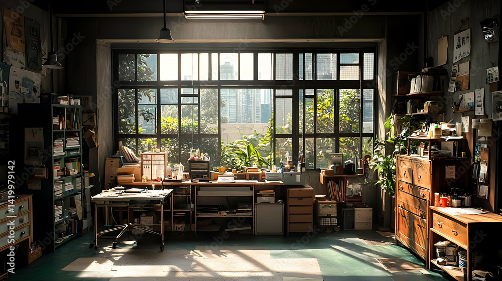 Spacious Workspace With City View And Sunlight Spacious Workspace With City View And Sunlight