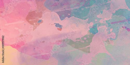 2d illustration. Artistic background image. Abstract painting on canvas, Soft watercolor wallpaper. . Pastel colors dabbed background. watercolor textured colorful gradient background .