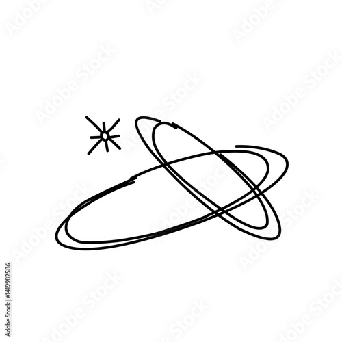 Set of vector elements Simple star and sparkle illustration