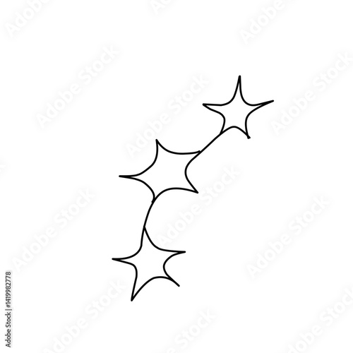 Set of vector elements Simple star and sparkle illustration