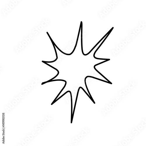 Set of vector elements Simple star and sparkle illustration