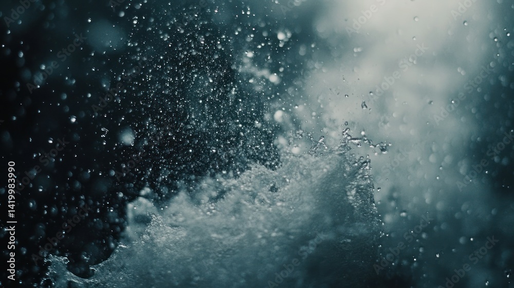 Water droplets and splashing water create beautiful abstract patterns Water droplets and splashing water create beautiful abstract patterns