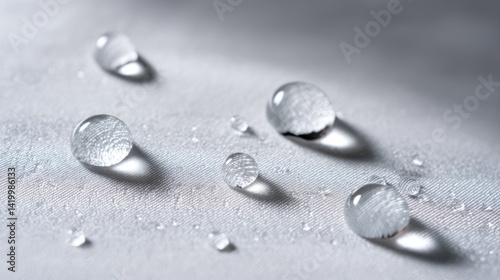 Water Drop on Fabric Surface