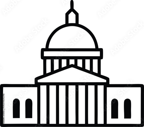government line art vector icon.