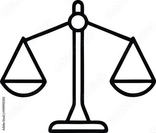 law line art vector icon.