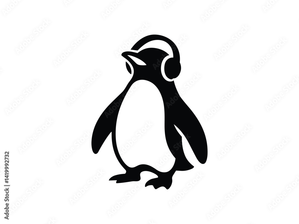 Obraz premium Musical Penguin Fun - Vector Designs