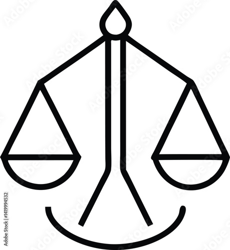 rights line art vector icon.