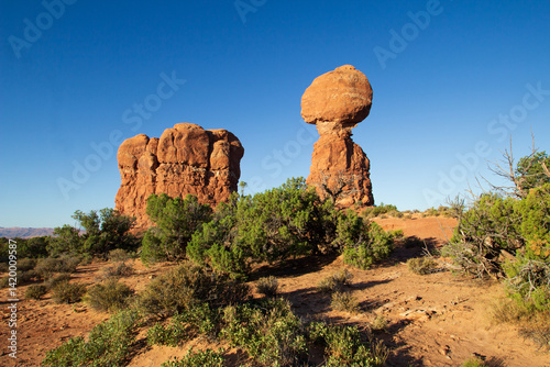 Arches National Park: Balanced Rock in Early Morning Sun