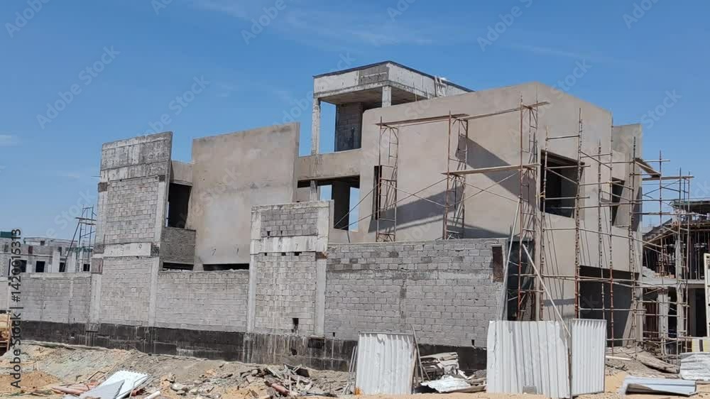 Under Construction House Or Villa's,villa's With Concreate Block Or Bricks.
Exterior View Of 02 Story Under Construction House With Modern Design.
In Complete Villa's, Home Or House full Structure Under Construction House Or Villa's,villa's With Concreate Block Or Bricks.
Exterior View Of 02 Story Under Construction House With Modern Design.
In Complete Villa's, Home Or House full Structure