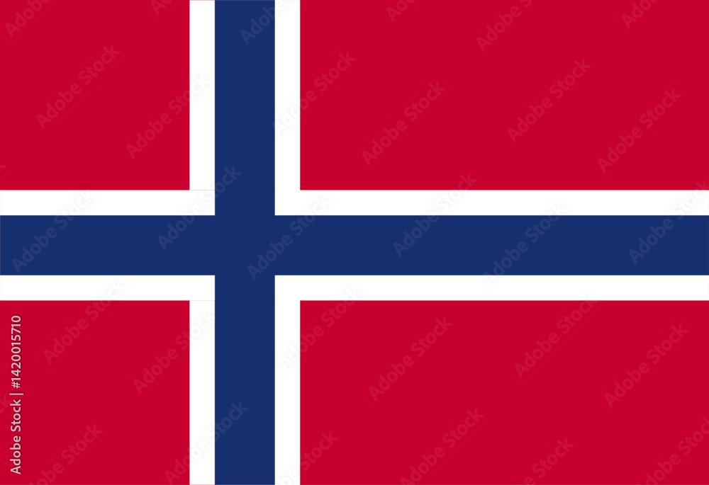 Obraz premium norway flag illustrator national