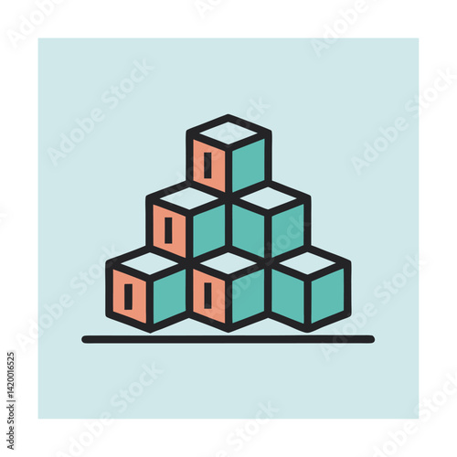 containerization icon with stacked blocks like docker