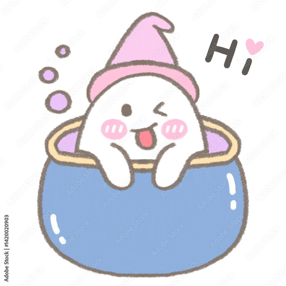 Fototapeta premium Hi there Im your friendly little ghost