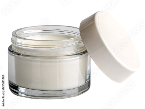 Isolated Cream Jar with Smooth Design