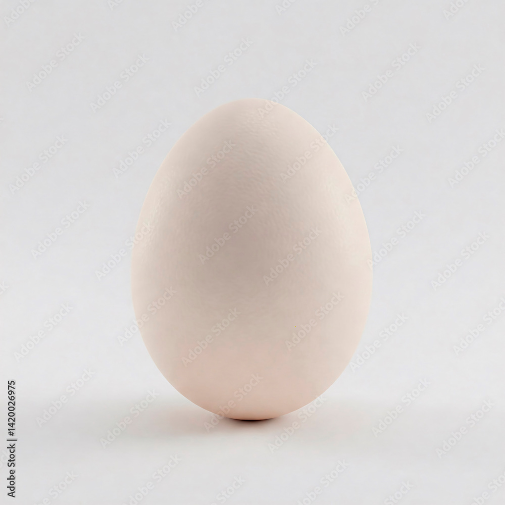 White egg isolated on a white background. 3d rendering, 3d illustration. White egg isolated on a white background. 3d rendering, 3d illustration.