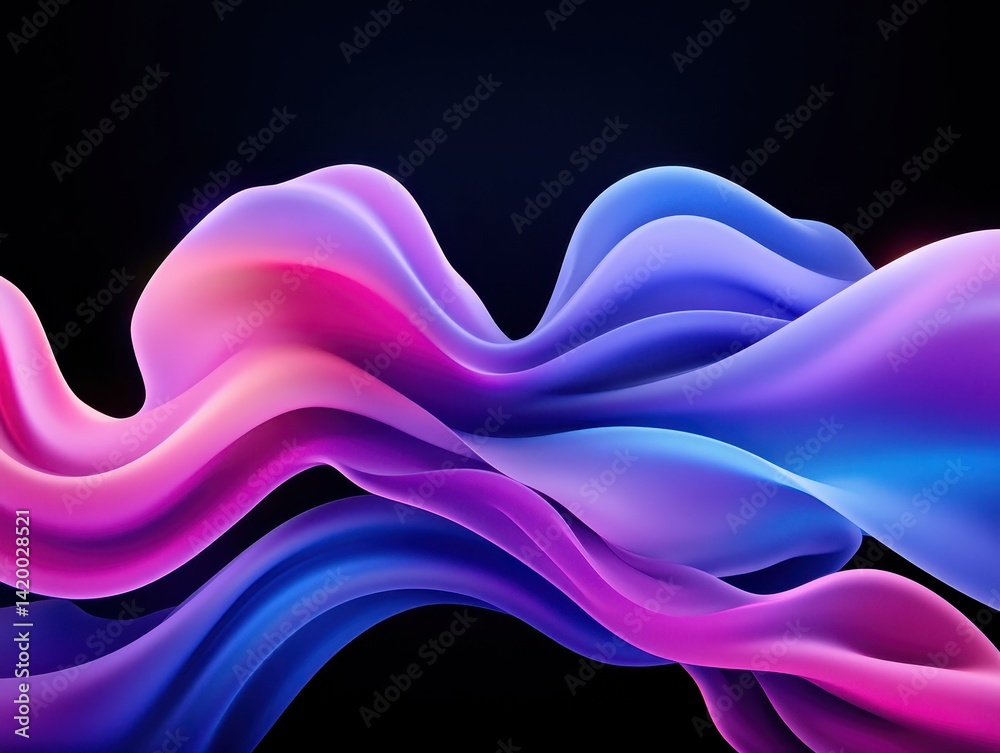 Obraz premium Abstract flowing ribbons. Vibrant colors. Dynamic design