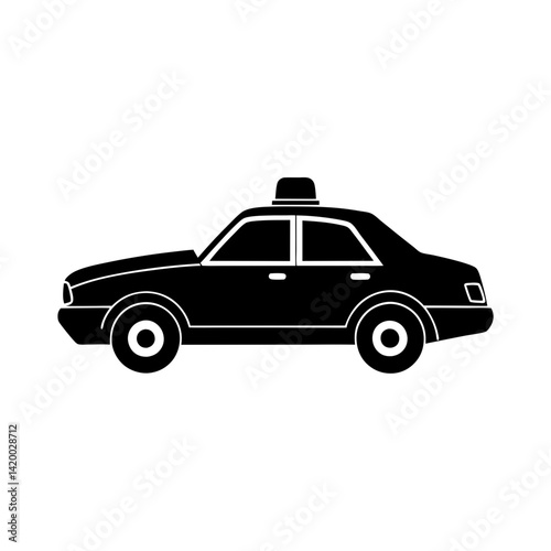 Plush police car silhouette vector art