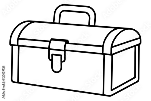 Tool Chest Line Art Vector Illustration
