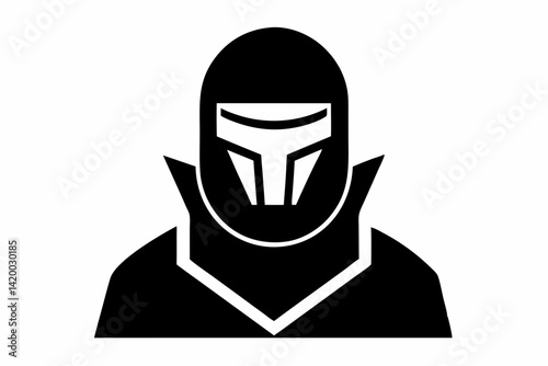 Welder Mask Black Silhouette Vector Illustration