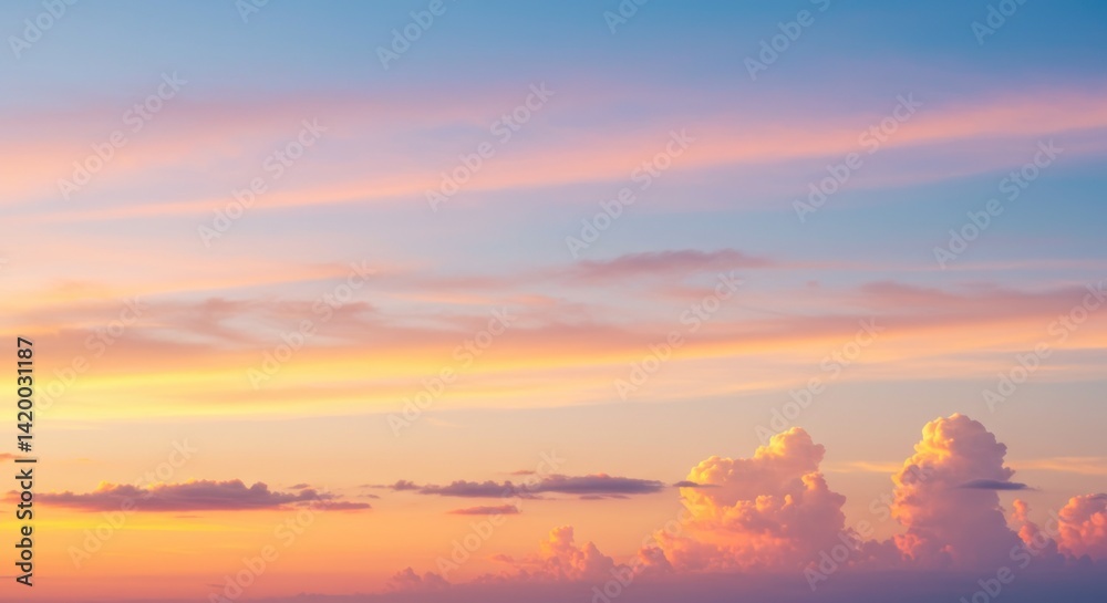 Fototapeta premium Sunset Sky with Clouds - Photo