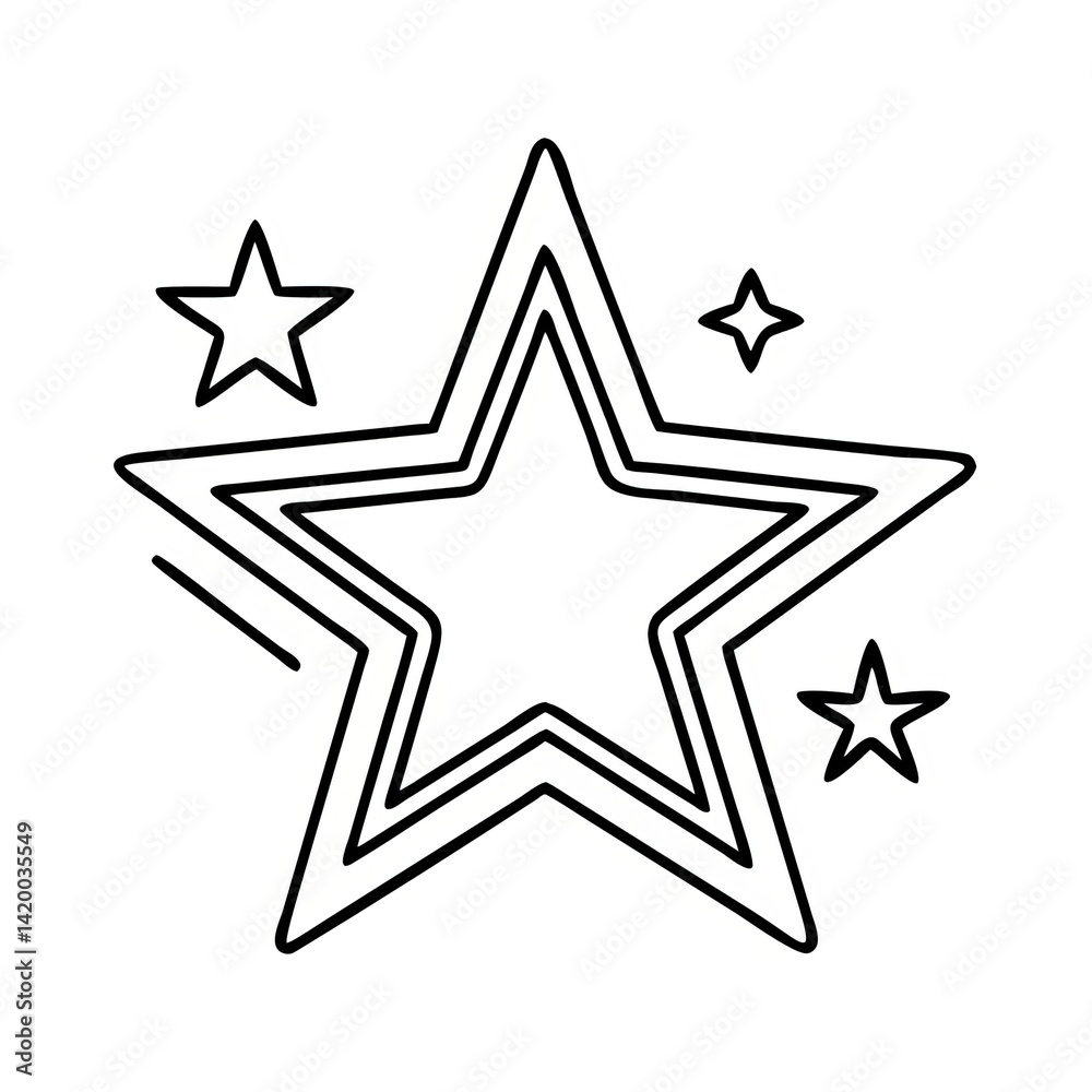 Obraz premium Star Outline Icon