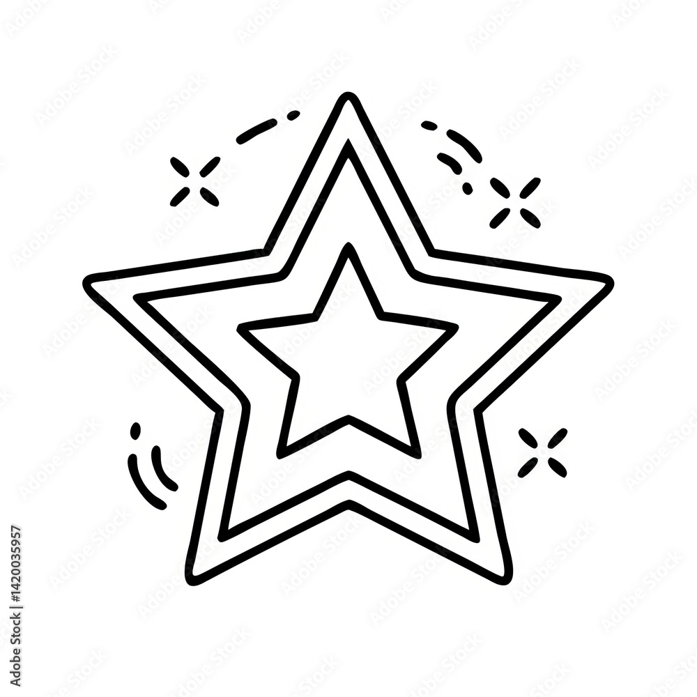 Obraz premium Star Outline Icon