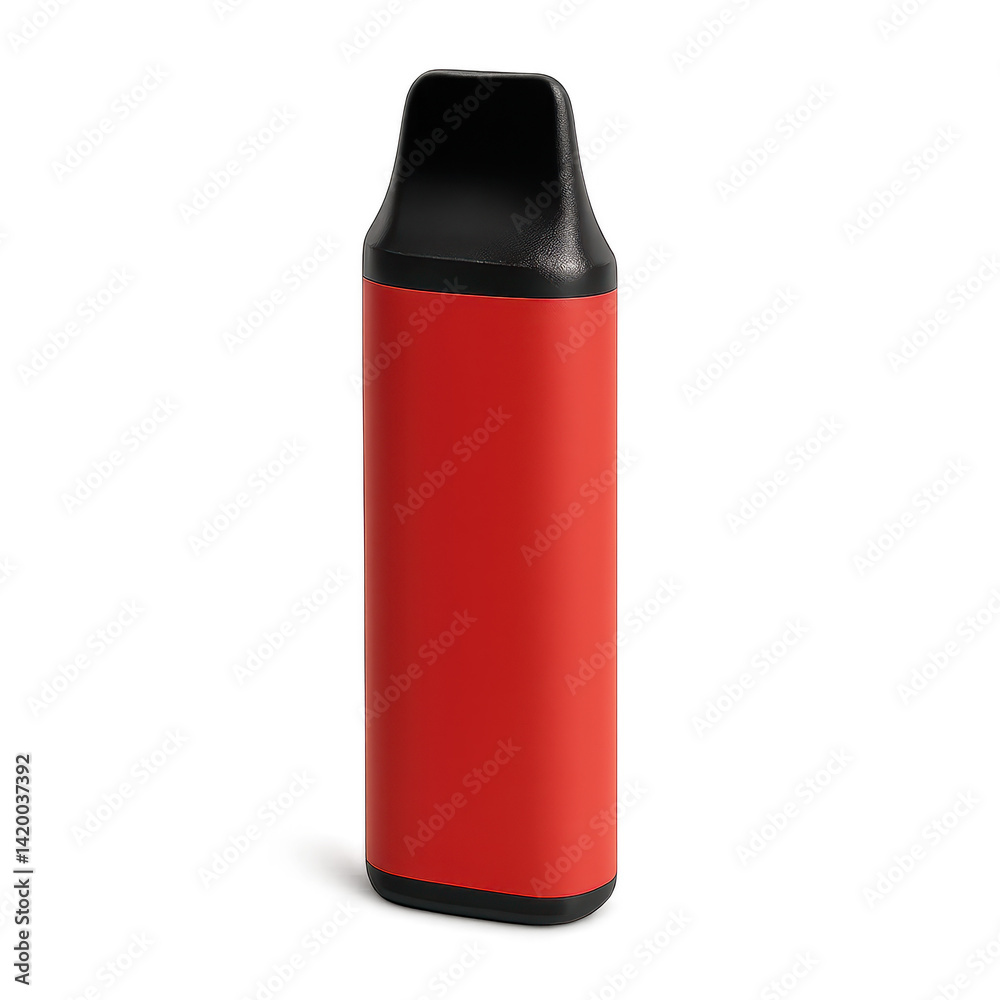 Red Vape Device with Simple Cutout Design for Modern Aesthetic Red Vape Device with Simple Cutout Design for Modern Aesthetic