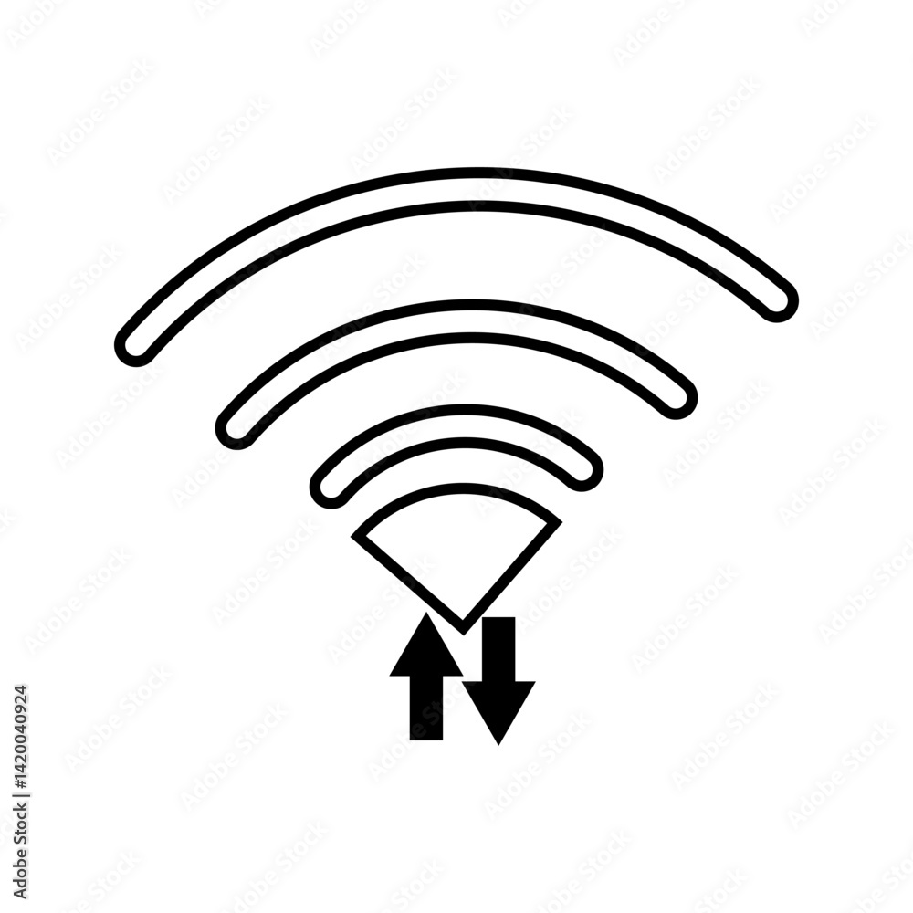 Wi-fi vector icon, sign, symbol. vector illustration, pictogram isolated on white background. color editable Wi-fi vector icon, sign, symbol. vector illustration, pictogram isolated on white background. color editable