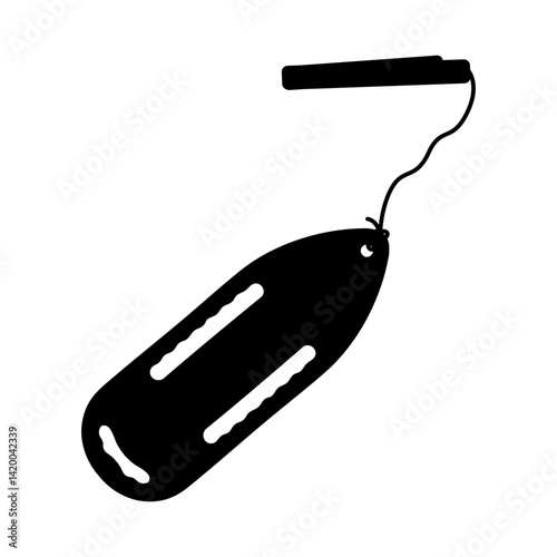 Rescue boy silhouette illustration
