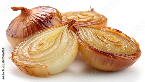 Close-up shot of beautifully caramelized onions, perfect for culinary creations.