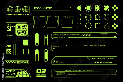 Futuristic HUD interface ui elements