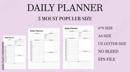 Print, daily, planner, printable, kdp interior, daily planner, today plan, amazon kdp, tracker, journal,