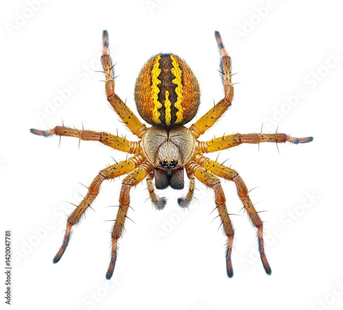 Captivating spider natural habitat study isolated on transparent background photo