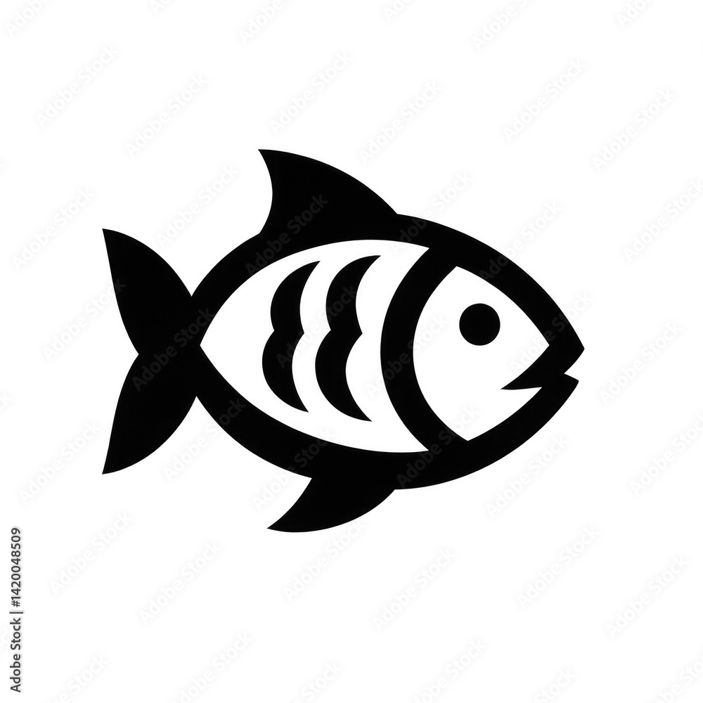 Simple Black Fish Logo Design with Clean and Modern Aesthetic Simple Black Fish Logo Design with Clean and Modern Aesthetic