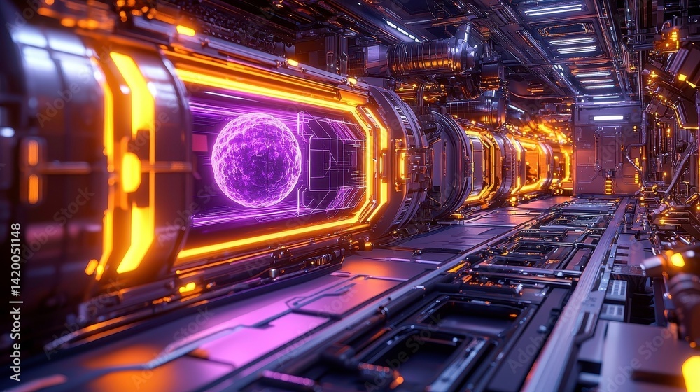 Futuristic Technology, Science Fiction Interior, Sci-Fi Scene, AI Generated Image Futuristic Technology, Science Fiction Interior, Sci-Fi Scene, AI Generated Image