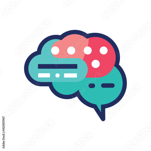 brain with eye inside visual cognition symbol