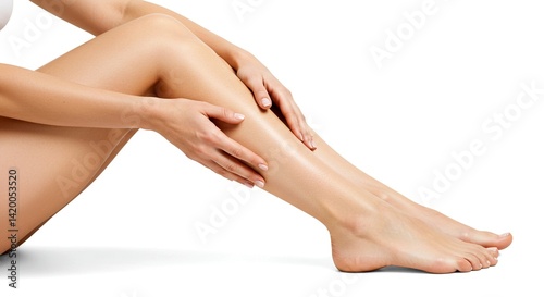 Female legs in a seated position